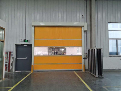 Auto Alta Velocità Vinyl Roll Up Doors Protezione per la sicurezza fotoelettrica 0,8 - 1,2 m/s