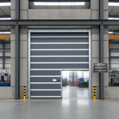 comprare Porta rapida industriale con carico del vento di 1000 N al metro quadrato, velocità di apertura da 0,5 a 2 metri al secondo, riduzione del rumore fino a 30 dB per operazioni industriali online manufacture
