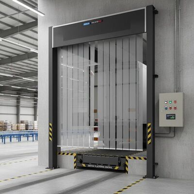 comprare Paratia di carico per centri di distribuzione logistica con pannello a tenda in PVC 36kgm2 e unità di controllo della piattaforma con interruttore per garantire il flusso di lavoro del molo online manufacture