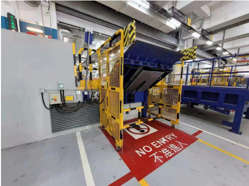 Livellatore di banchina verticale idraulico per piattaforme ferroviarie di stoccaggio a freddo