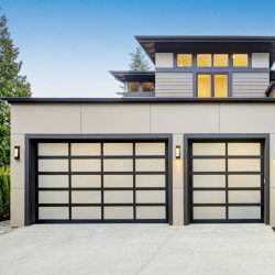 Certificato CE Residential Automatic Electric Overhead Sectional Aluminum Frame Garage Door With Garage Doo