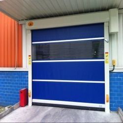 Porta di persiana a rotazione ad alta velocità in tessuto automatico Porta di persiana a rotazione ad alta velocità in PVC Porta di persiana a rotazione ad alta velocità