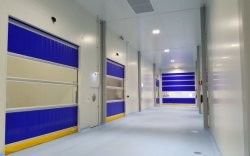 Riparazione automatica del tessuto in PVC Reset High Speed Roller Shutter Fast Roller Shutter Clean Room Fast Action Door