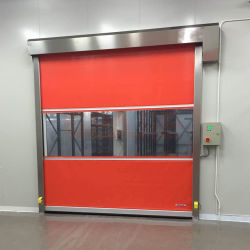 Porta ad alta velocità in PVC isolato Velocità di chiusura 0,6-0,8 m/s Isolamento termico superiore PVC Rosso