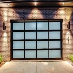 Porta del garage a doppio ripiegamento in acciaio