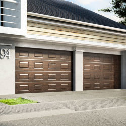 Porta di garage elettrica intelligente personalizzata Porta di garage in alluminio sezionale moderna