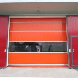 Porta ad alta velocità in PVC isolato Velocità di chiusura 0,6-0,8 m/s Isolamento termico superiore PVC Rosso